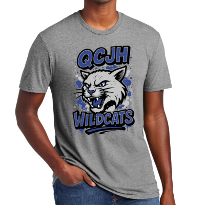Adult QCJH Wildcats Ring Spun T-shirt 2 Thumbnail
